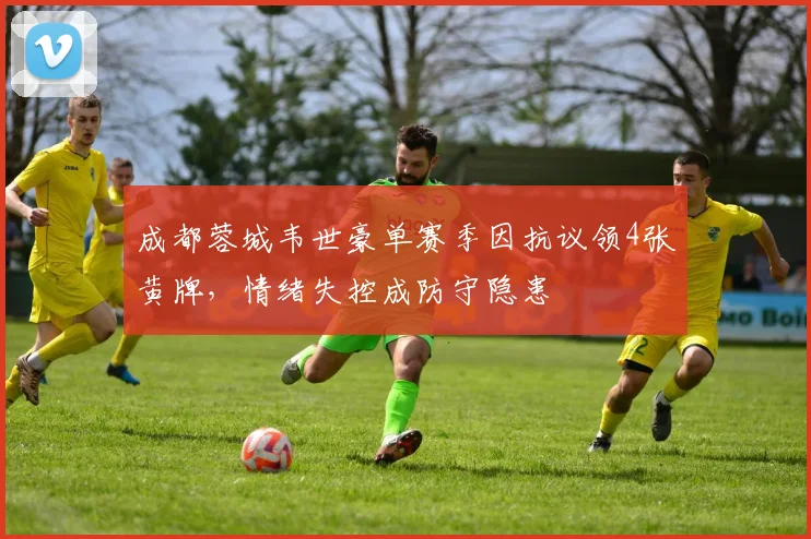 成都蓉城韦世豪单赛季因抗议领4张黄牌，情绪失控成防守隐患